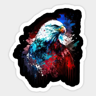 Cosmic Drip Tie Dye Eagle Sticker